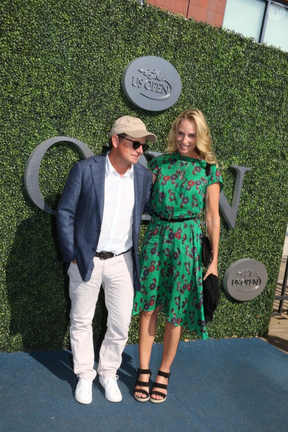 Michael J. Fox et sa femme Tracy lors du quatorzième jour de l'US Open 2016 au USTA Billie Jean King National Tennis Center à Flushing Meadow, New York City, New York, Etats-Unis, le 11 septembre 2016.