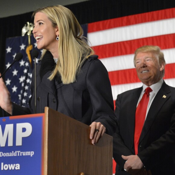 Ivanka Trump et Donald J. Trump à Cedar Rapids, le 1er février 2016.