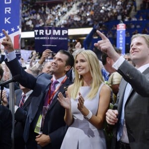 Donald Trump Jr, Ivanka Trump et Eric Trump à Cleveland, le 19 juillet 2016.