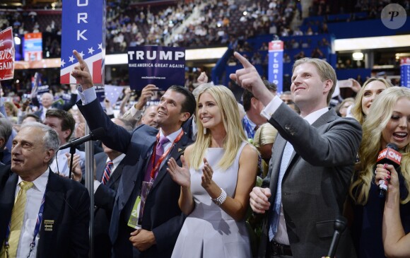 Donald Trump Jr, Ivanka Trump et Eric Trump à Cleveland, le 19 juillet 2016.