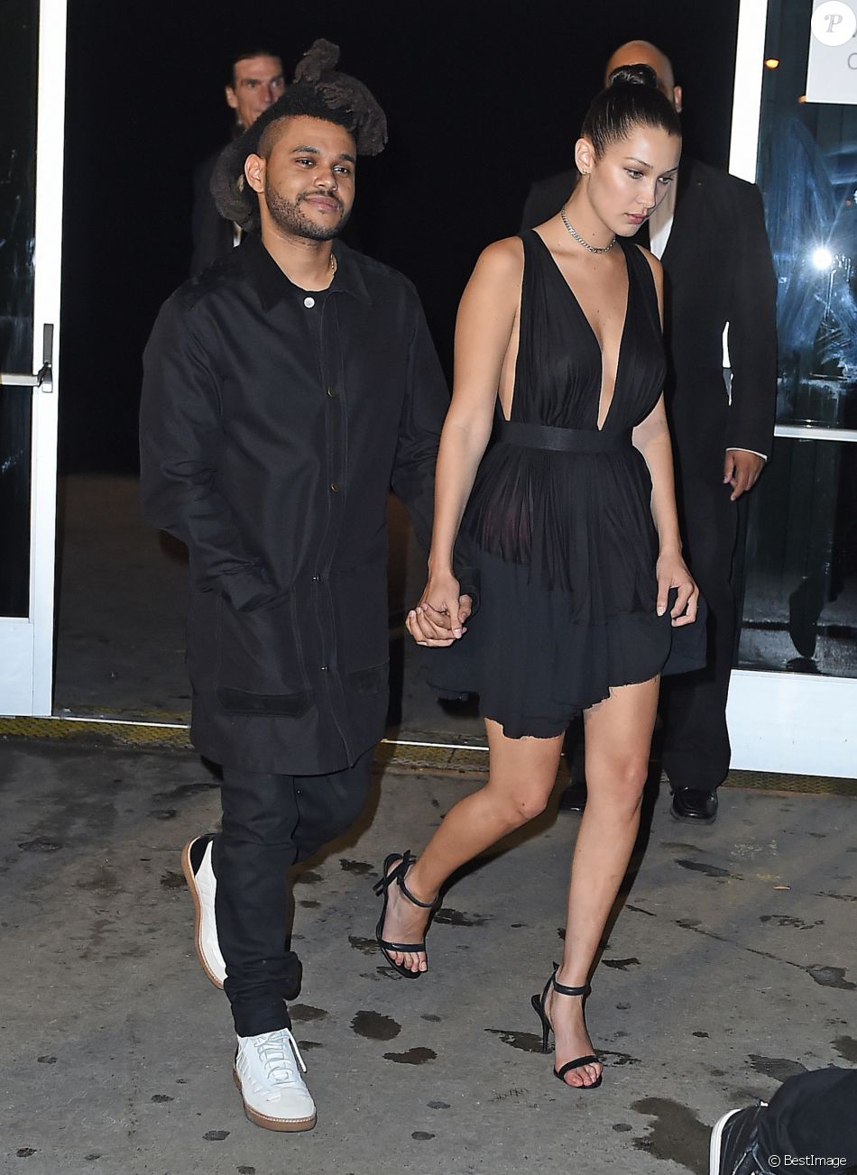 The Weeknd et sa compagne Bella Hadid au défilé Alexander Wang prêt-à