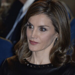 Le roi Felipe VI et la reine Letizia d'Espagne lors de la remise du "Francisco Cerecedo Journalism Award" à l'hôtel Le Ritz à Madrid, Espagne, le 10 novembre 2016.