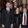 Le roi Felipe VI et la reine Letizia d'Espagne lors de la remise du "Francisco Cerecedo Journalism Award" à l'hôtel Le Ritz à Madrid, Espagne, le 10 novembre 2016.