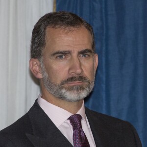 Le roi Felipe VI et la reine Letizia d'Espagne lors de la remise du "Francisco Cerecedo Journalism Award" à l'hôtel Le Ritz à Madrid, Espagne, le 10 novembre 2016.