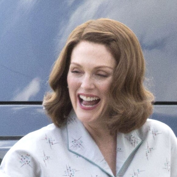 George Clooney et Julianne Moore sur le tournage de 'Suburbicon' à Los Angeles, le 17 octobre 2016