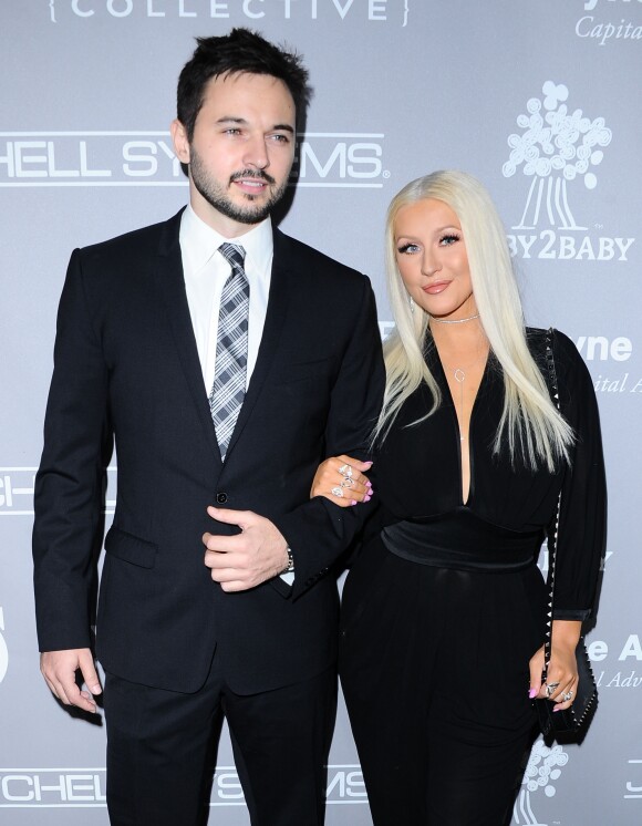 Christina Aguilera et Matthew Rutler à la 5e édition du gala Baby2Baby à Los Angeles, le 12 novembre 2016