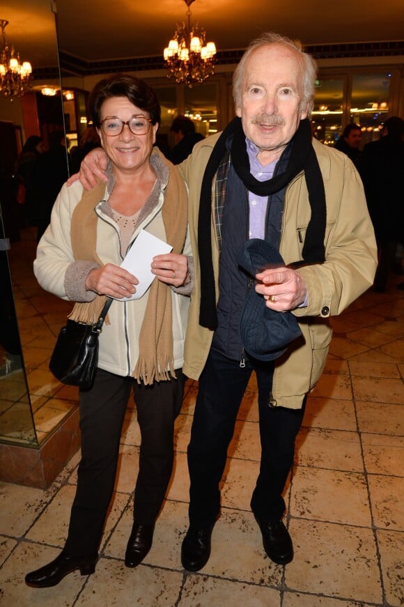 Exclusif - Popeck et sa femme Anne - Spectacle exceptionnel "Comic-Art" avec Christelle Chollet et Richard Orlinski au théâtre du Palais Royal à Paris le 14 novembre 2016. © Coadic Guirec/Bestimage 