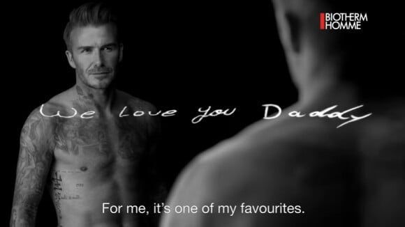 David Beckham pour la nouvelle campagne de la marque Biotherm Homme, novembre 2016