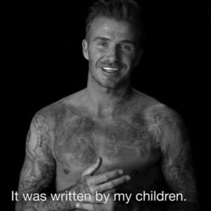 David Beckham pour la nouvelle campagne de la marque Biotherm Homme, novembre 2016