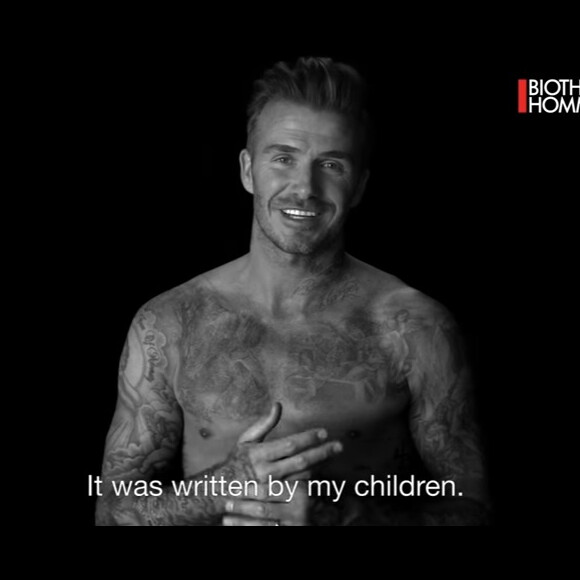 David Beckham pour la nouvelle campagne de la marque Biotherm Homme, novembre 2016