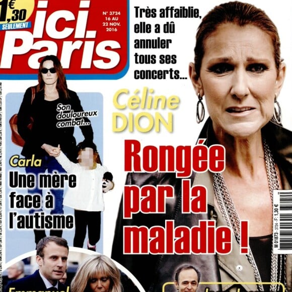 Couverture du magazine "Ici Paris" en kiosque le 16 novembre 2016