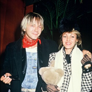 Les parents de Lolita Séchan : Renaud et sa première épouse Dominique au Zénith de Paris le 24 novembre 1985.