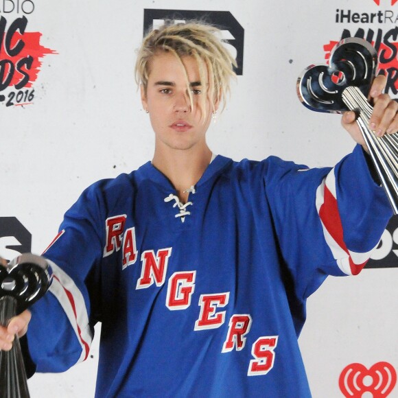 Justin Bieber lors de la soirée des iHeartRadio Music Awards à Inglewood, le 3 avril 2016