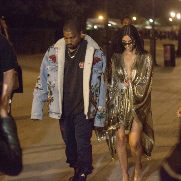 Kim Kardashian et Kanye West à Paris, le 29 septembre 2016.