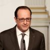 François Hollande fait une déclaration sur les résultats de l'élection présidentielle aux Etats-Unis, au Palais de l'Elysée à Paris le 9 novembre 2016. © Stéphane Lemouton/Bestimage