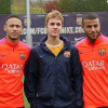 Justin Bieber et sa rencontre avec les joueurs du FC Barcelone, le 21 novembre 2016.