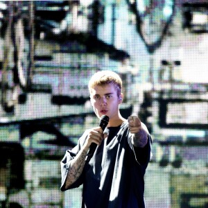 Justin Bieber en concert à Amsterdam dans la cadre de sa tournée "Purpose World Tour", le 8 octobre 2016.