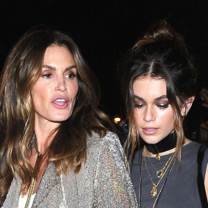 Cindy Crawford et sa fille Kaia Gerber à l'anniversaire de Kendall Jenner, 21 ans , au club Delilah à West Hollywood le 2 novembre 2016. 02/11/2016 - West Hollywood