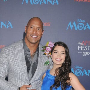 Dwayne Johnson et Auli'i Cravalho - Première du film "Moana" à Los Angeles le 14 novembre 2016 14 November 2016.