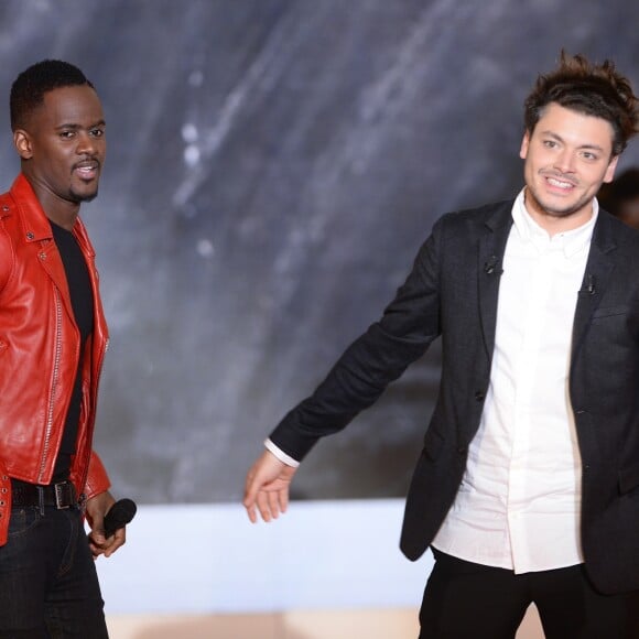 Black M (Black Mesrimes, né Alpha Diallo) et Kev Adams - Enregistrement de l'émission "Vivement Dimanche" à Paris le 3 Fevrier 2016