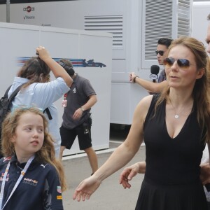 Geri Halliwell et sa fille Bluebell invitées au Grand prix de Formule 1 d'Espagne à Barcelone le 15 mai 2016.