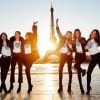 Lily Aldridge, Alessandra Ambrosio, Elsa Hosk, Adriana Lima,  Josephine Skriver et Jasmine Tookes au Trocadéro. Paris, le 29 novembre 2016.