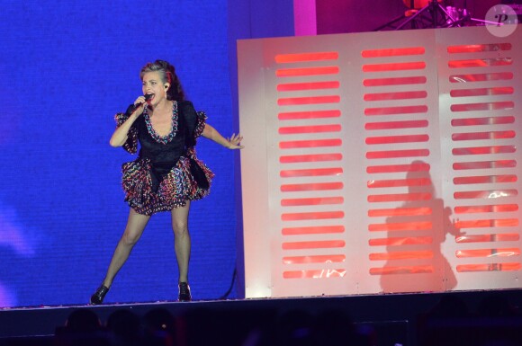 Lio lors du Concert Stars 80 au Stade de France à Saint-Denis le 9 mai 2015.