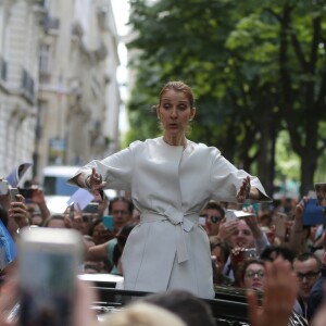 Céline Dion à son hôtel à Paris le 25 juin 2016.