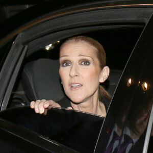 Exclusif - Céline Dion quitte les enregistrements des émissions " M6 Music Show 100% tube 2016 " et " Le Grand Show " dans les studios de la Plaine Saint-Denis le 15 juin 2016.