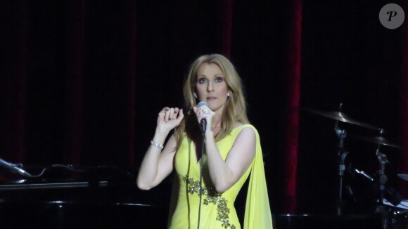 Un peu plus d'un mois après le décès de son mari René Angélil, Céline Dion est remontée sur scène au Caesars Palace à Las Vegas le 23 février 2016.