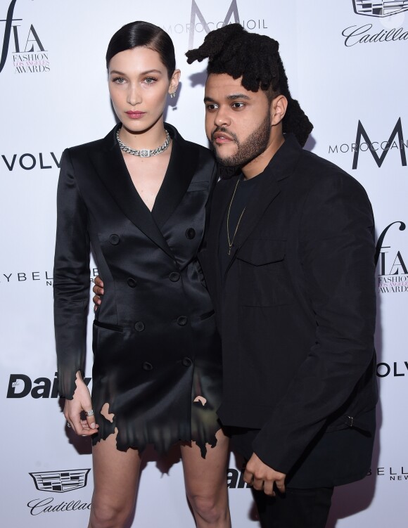 The Weeknd (Abel Makkonen Tesfaye) et Bella Hadid à la soirée "The 2016 Fashion Los Angeles Awards" à l'hôtel Sunset Tower à West Hollywood. Le 20 mars 2016 © Lisa O'Connor / Zuma Press / Bestimage