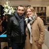 Exclusif - Zinédine Soualem et sa compagne Caroline Faindt - Soirée de présentation de la poudre légendaire Caron à la boutique des parfums Caron à Paris le 29 novembre 2016.