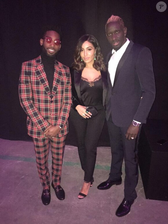 Mamadou Sakho et son épouse Majda au défilé Victoria' s Secret le 30 novembre 2016 à Paris