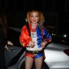 Lindsay Lohan (déguisée en Harley Quinn du film Suicid Squad) arrive à une fête d'Halloween à Londres, le 31 octobre 2016. Lindsay Lohan is pictured arriving at a Halloween party in Chelsea dressed up as Harley Quinn from Suicide Squad, on October 31st 2016.31/10/2016 - Londres