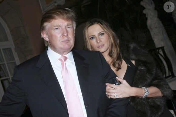 Donald Trump et sa femme Melania à Palm Beach. Le 20 janvier 2007.
