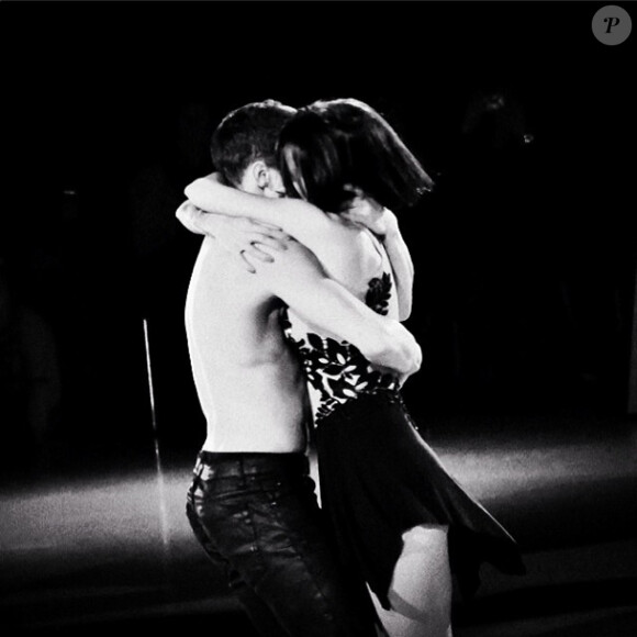 Alizée et Grégoire Lyonnet, le 14 février 2014. Photo prise dans le cadre de la tournée Danse avec les stars.