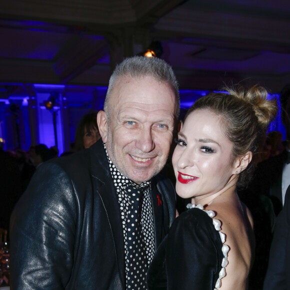 Jean-Paul Gaultier et Marilou Berry - Le dîner caritatif de Babeth Djian et l'association AEM, Un Avenir pour les Enfants du Monde pour les enfants du Rwanda au Pavillon Ledoyen à Paris, France, le 8 décembre 2016. Chaque année avant les fêtes, Babeth Djian mobilise la mode le temps d'un dîner caritatif au profit des enfants du Rwanda. La directrice de la rédaction de Numéro Magazine associe à la cause de l'association AEM, les grandes maisons de couture française. © Olivier Borde/Bestimage