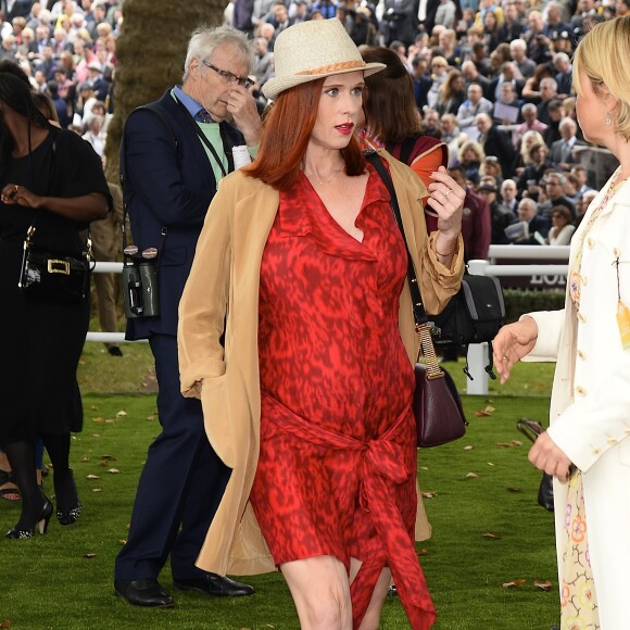 Audrey Fleurot enceinte - 94ème Qatar Prix de l'Arc de Triomphe à l'Hippodrome de Longchamp à Paris, le 4 octobre 2015.