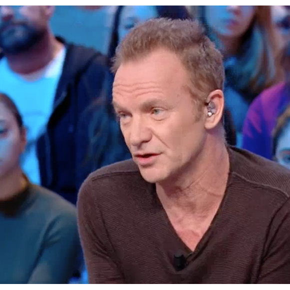 Sting sur le plateau du "Grand Journal" de Canal+, le 9 décembre 2016.