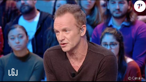 Sting sur le plateau du &quot;Grand Journal&quot; de Canal+, le 9 décembre 2016.