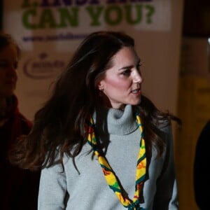 La duchesse Catherine de Cambridge célébrait le 14 décembre 2016 les 100 ans de l'association de scouts des Louveteaux à King's Lynn, dans le Norfolk.