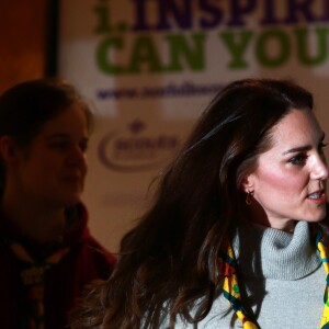 La duchesse Catherine de Cambridge célébrait le 14 décembre 2016 les 100 ans de l'association de scouts des Louveteaux à King's Lynn, dans le Norfolk.