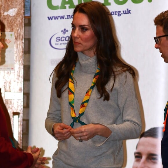 La duchesse Catherine de Cambridge célébrait le 14 décembre 2016 les 100 ans de l'association de scouts des Louveteaux à King's Lynn, dans le Norfolk.