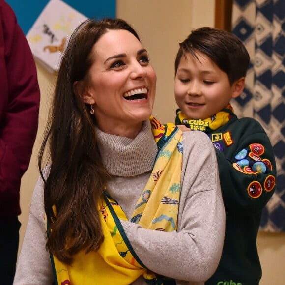 La duchesse Catherine de Cambridge a participé à plusieurs activités le 14 décembre 2016 pour les 100 ans de l'association de scouts des Louveteaux à King's Lynn, dans le Norfolk.