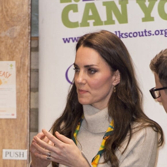 La duchesse Catherine de Cambridge fêtait le 14 décembre 2016 les 100 ans de l'association de scouts des Louveteaux à King's Lynn, dans le Norfolk.