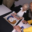 Léo Marjane fête ses 100 ans, en compagnie de ses amis, à la salle des fêtes de Barbizon, le 31 août 2012.