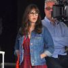 Zooey Deschanel sur le tournage de la série télévisée "New Girl" à Los Angeles, Californie, Etats-Unis, le 12 septembre 2016.
