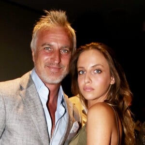 David Ginola et sa fille Carla - Massimo Gargia fête son anniversaire (76 ans) dans le cadre majestueux de l'Hôtel de Paris à Saint-Tropez, le 21 août 2016.