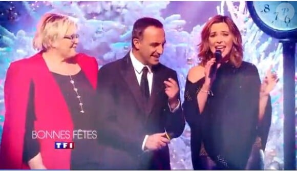 Laurence Boccolini, Nikos Aliagas et Sandrine Quétier chantent All I Want For Christmas is You dans le clip de fin d'année de TF1