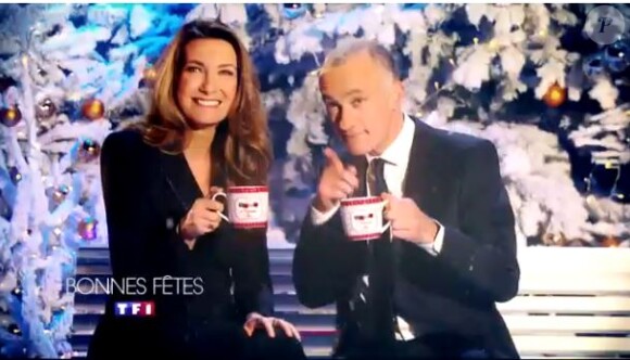 Gilles Boulleau et Anne-Claire Coudray dans le clip de fin d'année de TF1